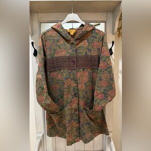 April Cornell Floral Cottage Coat - Sz-S